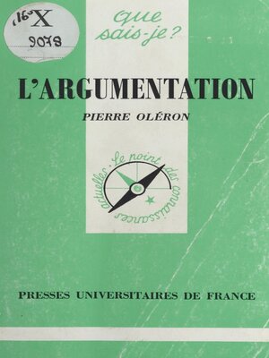cover image of L'argumentation